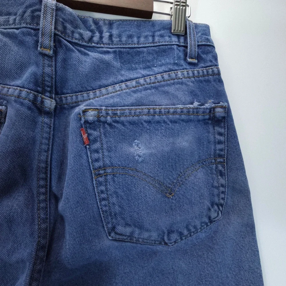 Levi's 517 Mens 33x29 Blue Y2K Bootcut‎ Jeans Faded Distressed Streetwear Denim
